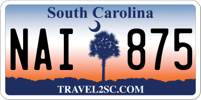 SC license plate NAI875