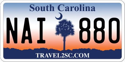 SC license plate NAI880