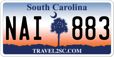 SC license plate NAI883