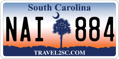 SC license plate NAI884