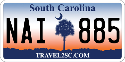 SC license plate NAI885