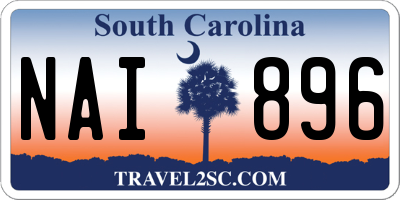 SC license plate NAI896