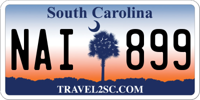 SC license plate NAI899