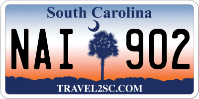 SC license plate NAI902