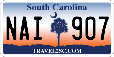 SC license plate NAI907