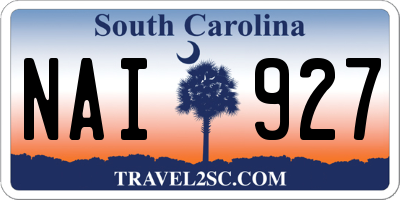SC license plate NAI927