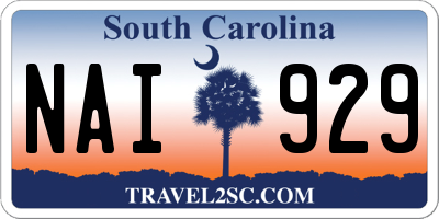 SC license plate NAI929