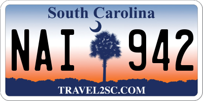 SC license plate NAI942