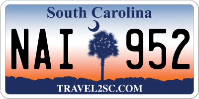 SC license plate NAI952