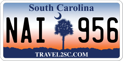 SC license plate NAI956