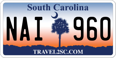 SC license plate NAI960