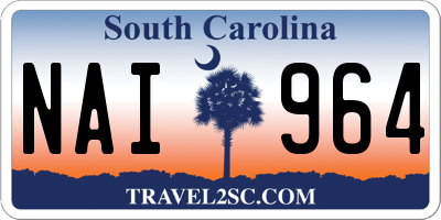 SC license plate NAI964