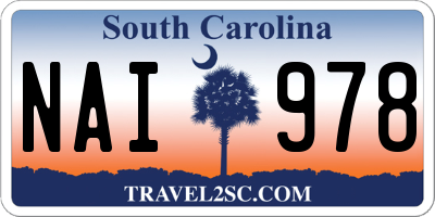 SC license plate NAI978