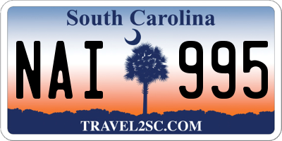 SC license plate NAI995