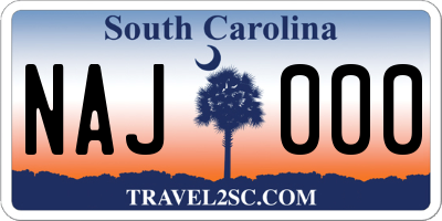 SC license plate NAJ000