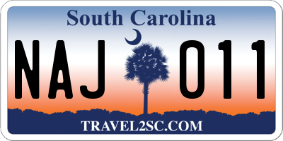SC license plate NAJ011