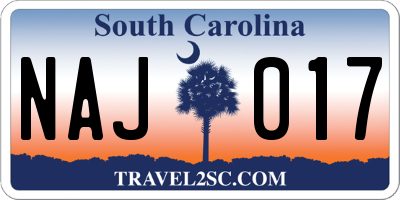 SC license plate NAJ017