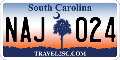 SC license plate NAJ024