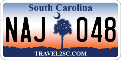 SC license plate NAJ048