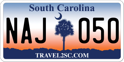 SC license plate NAJ050