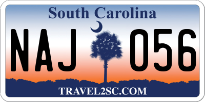 SC license plate NAJ056