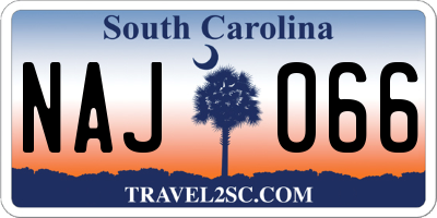 SC license plate NAJ066