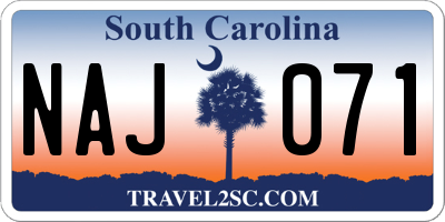 SC license plate NAJ071