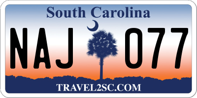 SC license plate NAJ077