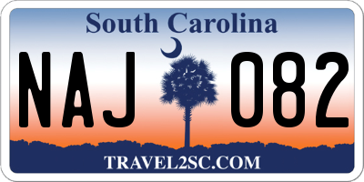SC license plate NAJ082