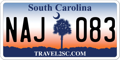 SC license plate NAJ083