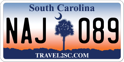 SC license plate NAJ089