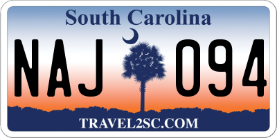 SC license plate NAJ094