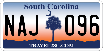 SC license plate NAJ096