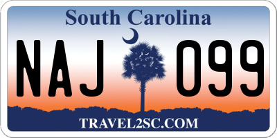 SC license plate NAJ099
