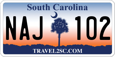 SC license plate NAJ102