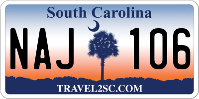 SC license plate NAJ106