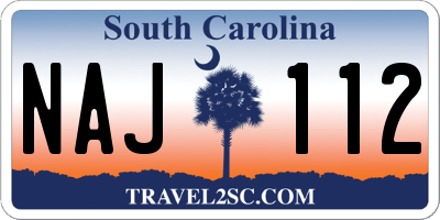 SC license plate NAJ112