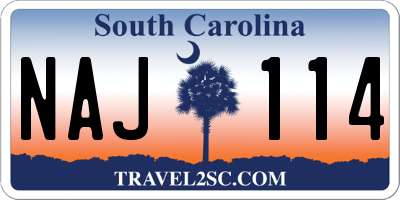 SC license plate NAJ114