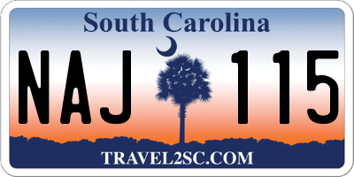 SC license plate NAJ115
