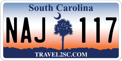 SC license plate NAJ117