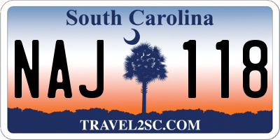 SC license plate NAJ118
