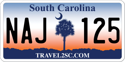 SC license plate NAJ125
