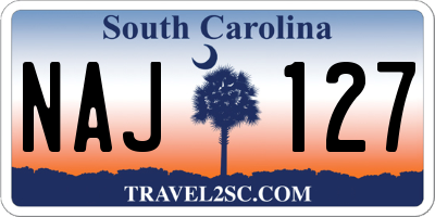 SC license plate NAJ127