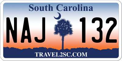 SC license plate NAJ132