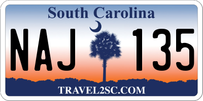 SC license plate NAJ135