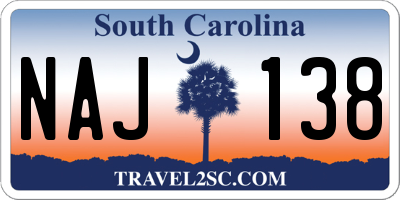 SC license plate NAJ138