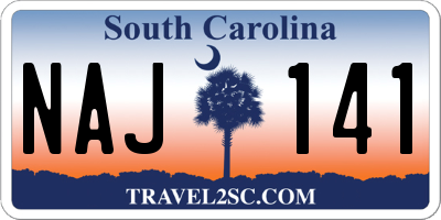 SC license plate NAJ141