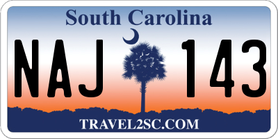 SC license plate NAJ143