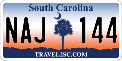 SC license plate NAJ144