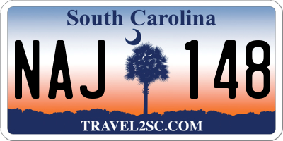 SC license plate NAJ148